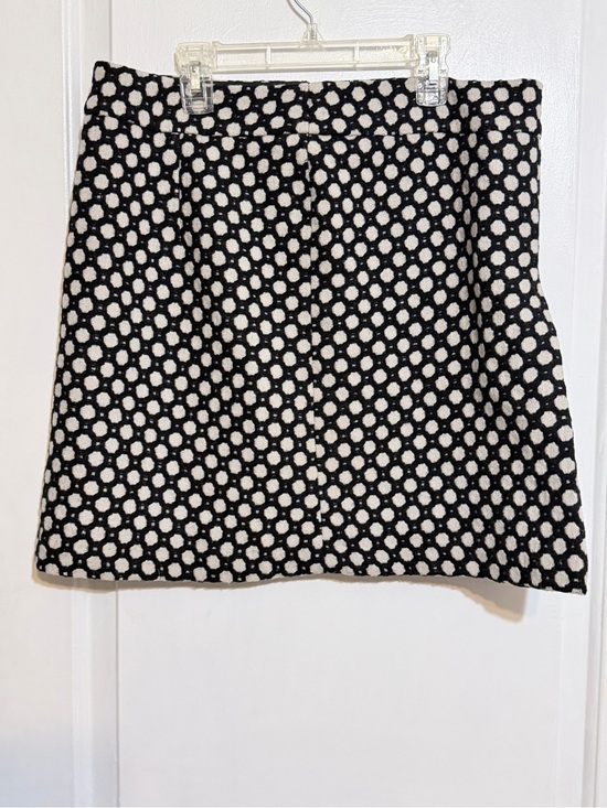 Boden Dresses & Skirts - Boden Wool Black and White Mini Skirt with Polka Dot Pattern 14R